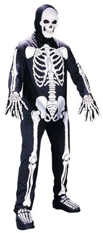 Adult Skeleton Jumpsuit Costume, One Size