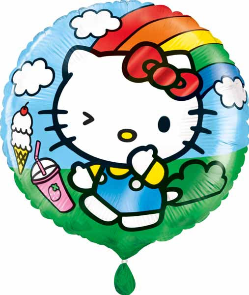 Hello Kitty foil balloons for a Hello Kitty birthday party