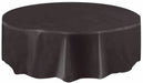84" ROUND TABLECOVER BLACK 1PK