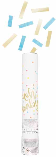Blue and Gold Oh Baby Confetti Cannon