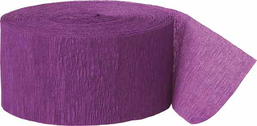 Purple Crepe Paper Streamer, 81 ft