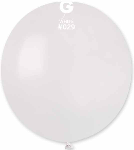 Gemar 19 Inch Metallic White Latex Balloons, 25 Count