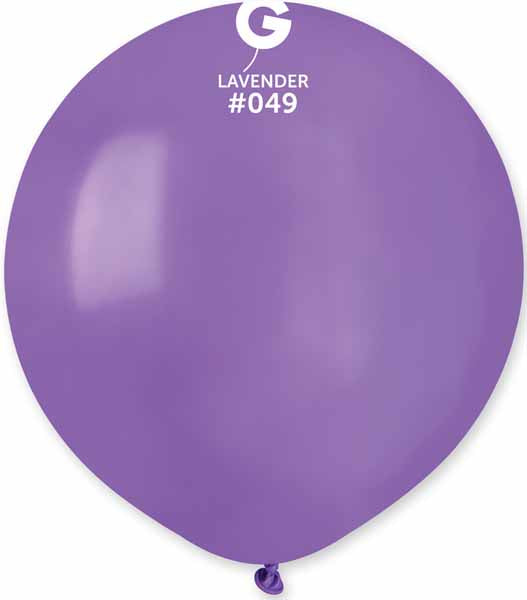 Gemar 19 Inch Lavender #049 Latex Balloons, 25 Pack