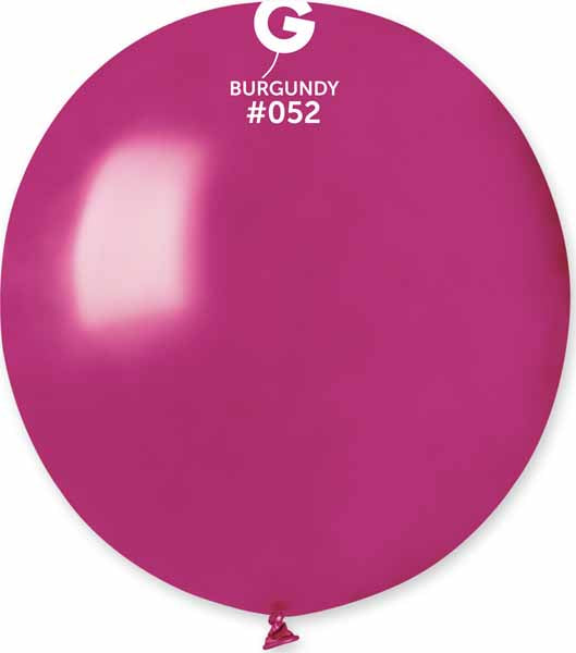 Gemar 19" Metallic Burgundy #052 Latex Balloons, 25 Count