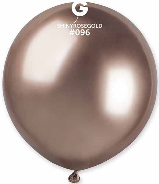 Gemar 19-Inch Shiny Rose Gold Latex Balloons, 25 Count