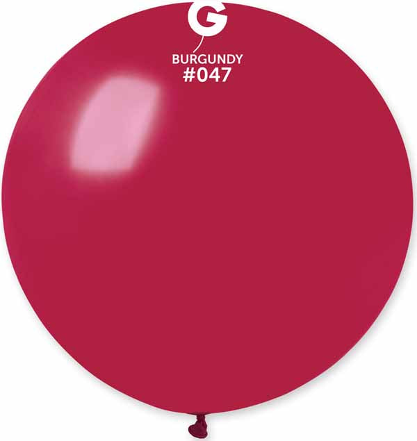 Gemar 31" Burgundy #047 Latex Balloon, 1 Count