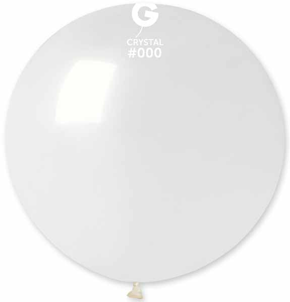 Gemar 31" Crystal Clear #000 Latex Balloon, 1 Count