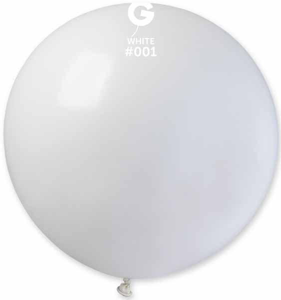 Gemar 31-Inch White Latex Balloon #001, 1 Count