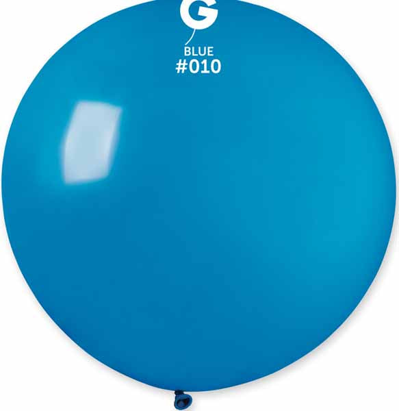 Gemar 31 Inch Blue #010 Latex Balloon, 1 Count