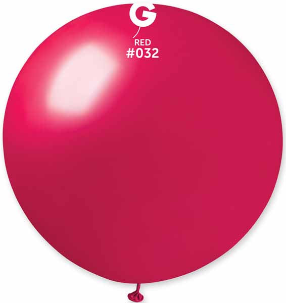 Gemar 31" Metallic Red Latex Balloon #032, 1 Count