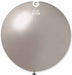 Gemar 31" Metallic Silver #038 Latex Balloon, 1 Count