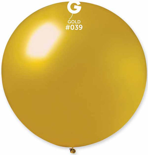 Gemar 31-Inch Metallic Gold #039 Latex Balloon, 1 Count