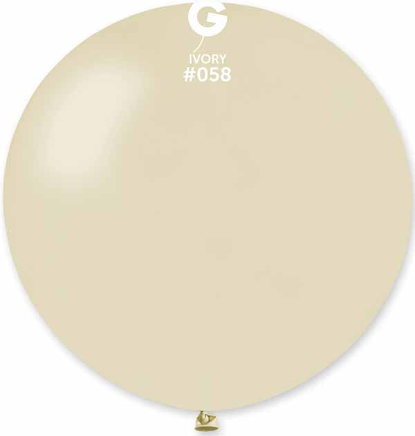 Gemar 31" Metallic Ivory Latex Balloon #058, 1 Count