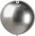 Gemar 31" Shiny Silver #089 Latex Balloon, 1 Count