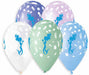 Gemar Sweet Mermaid 13-Inch Assorted Latex Balloons, 50 Count