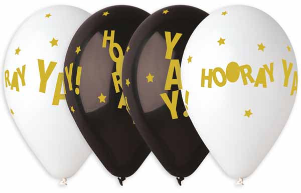 GEMAR 13" GOLD YAY & HOORAY 50/BAG