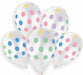 Gemar 13-Inch Multicolor Polka Dot Latex Balloons, 50 Count