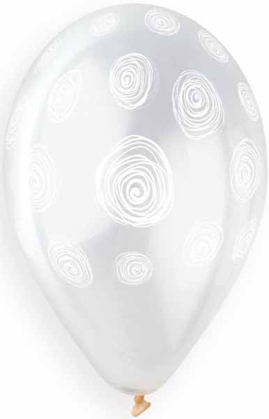 GEMAR 13" CLEAR DOTS SPIRAL WHITEINK 50/B