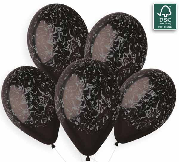 GEMAR 13" MARBLE BLACK SILVER INK 50B