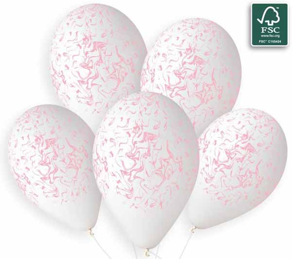 GEMAR 13" MARBLE WHITE PINK INK 50/BG