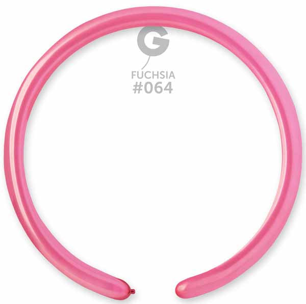 Gemar 260 Metallic Fuchsia #064 Twisting Balloons, 50 Count