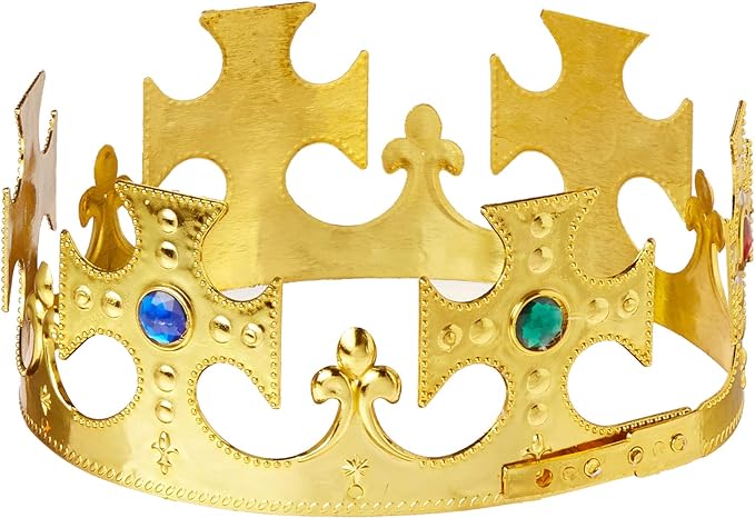 Gold Adjustable Jewel King's Crown