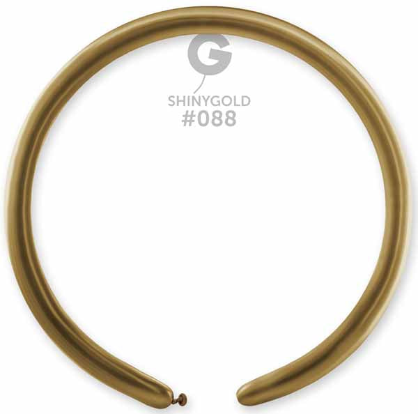 Gemar 260 Shiny Gold #088 Twisting Balloons, 50 Count