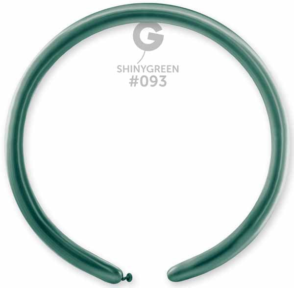 Gemar 260 Shiny Green #093 Twisting Balloons, 50 Pack