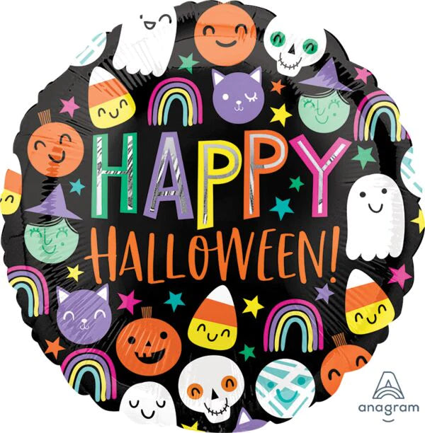 Halloween Happy Faces Foil Balloon - 18"