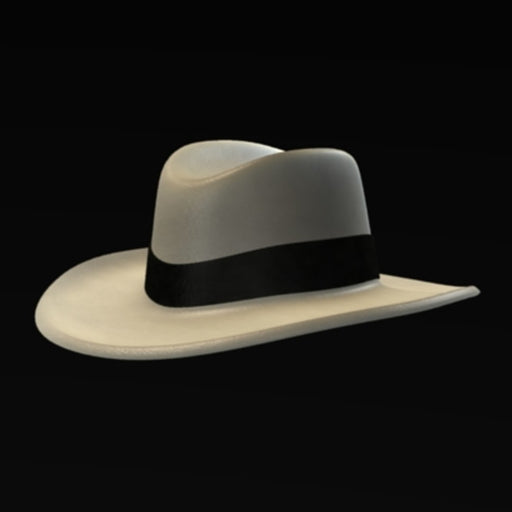 White Permafelt Gangster Hat