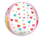 Happy Mother Day Bright Stripes & Hearts Orbz 16" Balloon