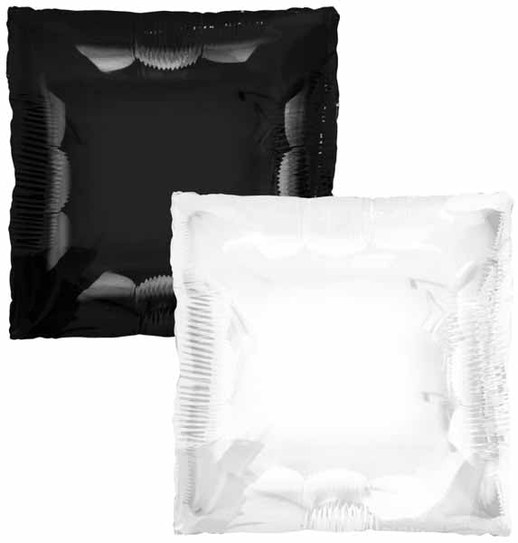 TUFTEX 24-Inch Squared Black & White Foil Balloon
