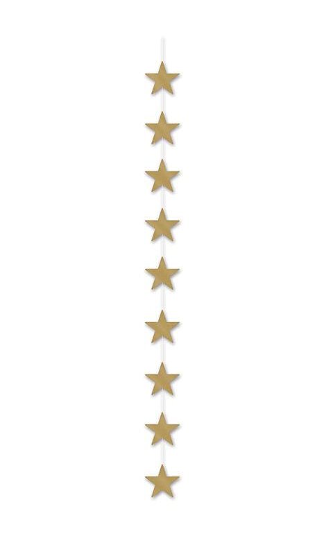 Golden Star Stringers - 6.5 Feet Decorative Garland (3/Pk)