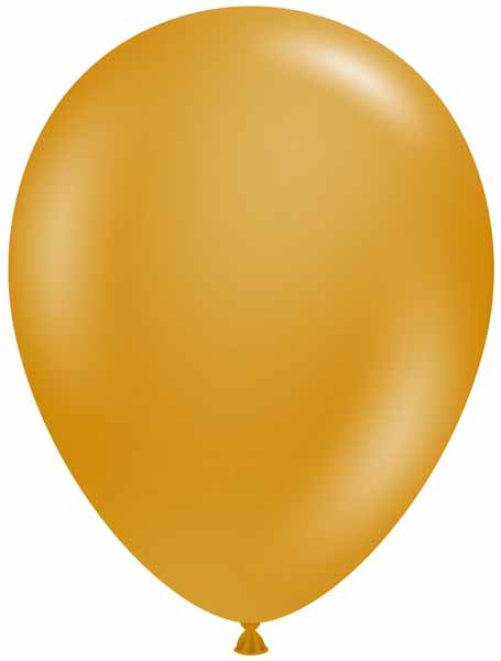 TUFTEX 11 Inch Metallic Gold Latex Balloons, 100 Count