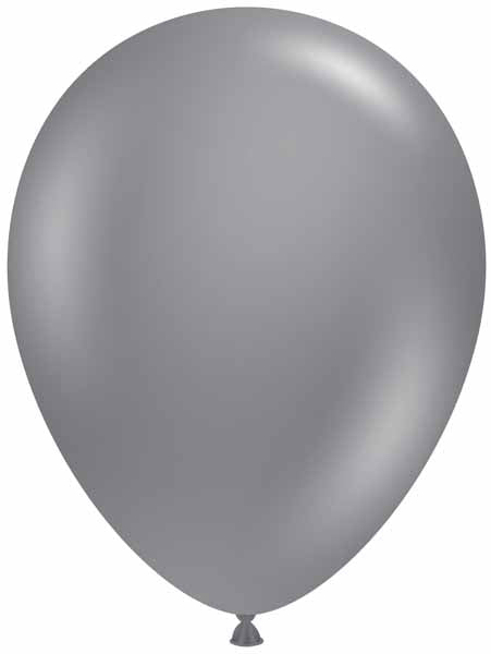 TUFTEX 5-Inch Gray Smoke Latex Balloons, 50 Count