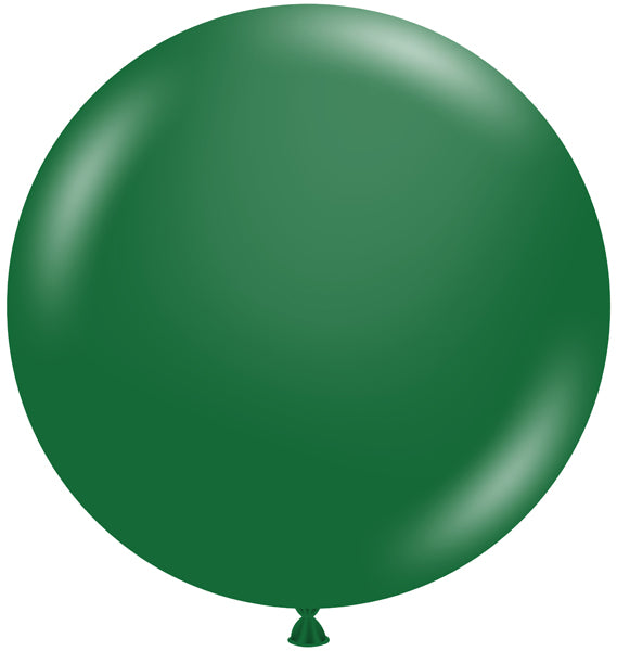 TUFTEX 24-Inch Metallic Forest Green Latex Balloons, 25 Count