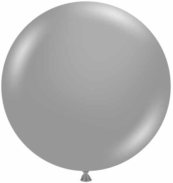TUFTEX 24-Inch Metallic Silver Latex Balloons, 25 Count
