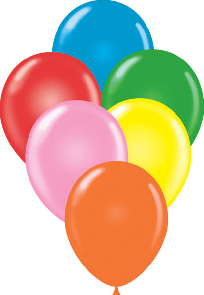 TUFTEX 5 Inch Standard Assorted Latex Balloons, 50 Count
