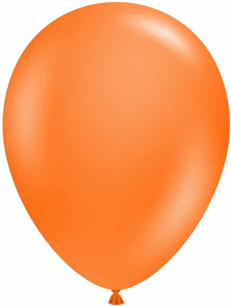 TUFTEX 11 Inch Standard Orange Latex Balloons, 12 Count