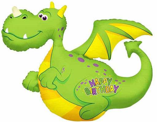 Birthday Dragon 36-Inch Shaped Foil Balloon