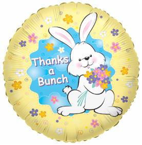 Thanks a Bunch Bunny 18-Inch Thank You Balloon