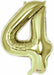 34-Inch White Gold Number 4 Balloon