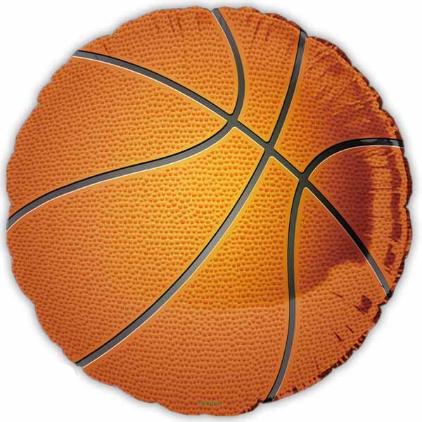 18-Inch Basketball Foil Balloon, 1 Count