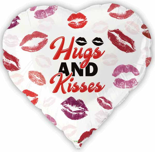 Hugs & Kisses Heart Balloon, 18 Inch