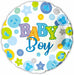 Baby Boy Round Foil Balloon, 18 Inch