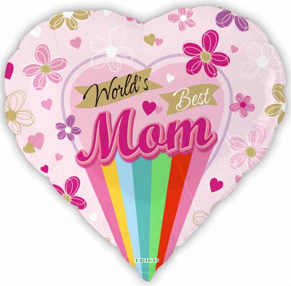 World's Best Mom 18" Foil Balloon