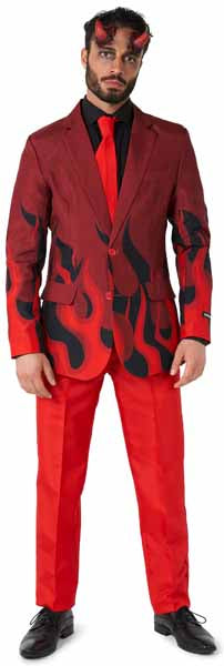 Suitmeister Men's Devil Red Suit, Small
