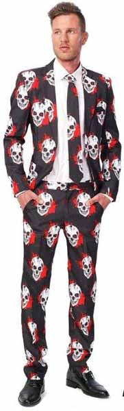 Suitmeister Men's Skulls Blood Suit, Large