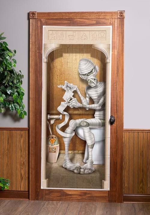 Spooky Mummy Restroom Door Cover