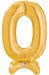 Meg aloon Gold Number 0 Stand-Up Balloon, 25 Inch